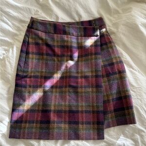 Brooks Brothers Plaid Pencil Skirt in Purple and Pink